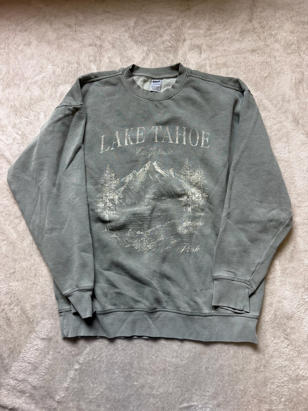 PINK Victoria's Secret Lake Tahoe Graphic Crewneck - Gray